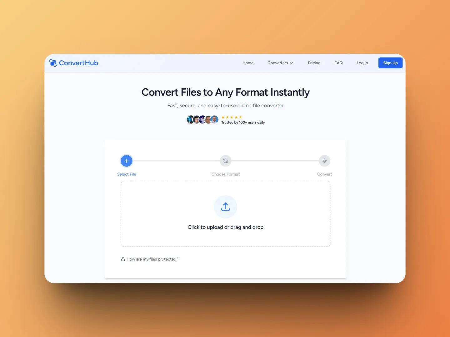 Easy and intuitive three-step conversion
