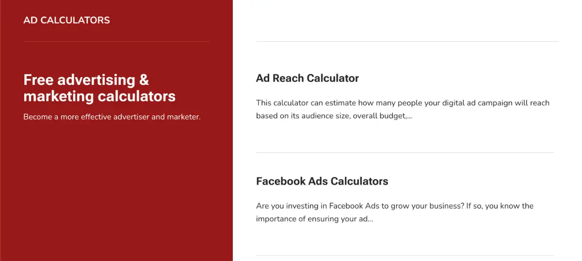Ad Calculators product image