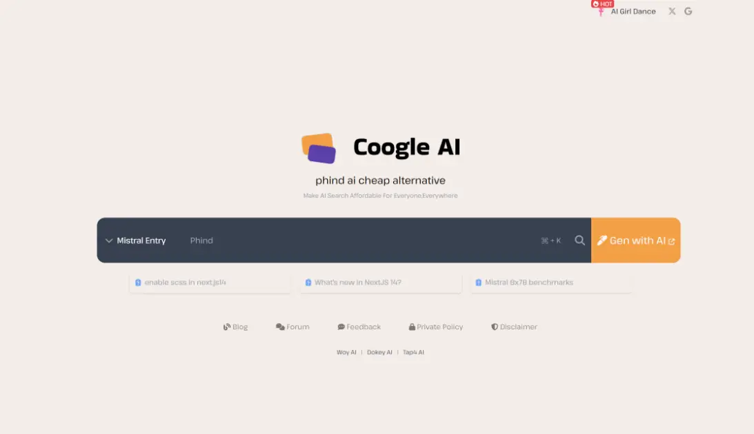 ai search engine  product image