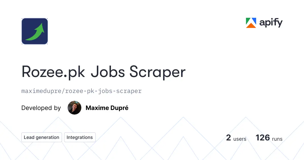 Rozeepk Jobs Scraper product image