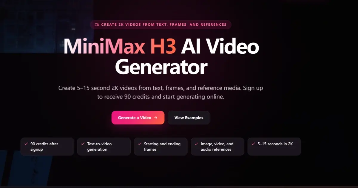 Minimax H3 AI Video Generator product image