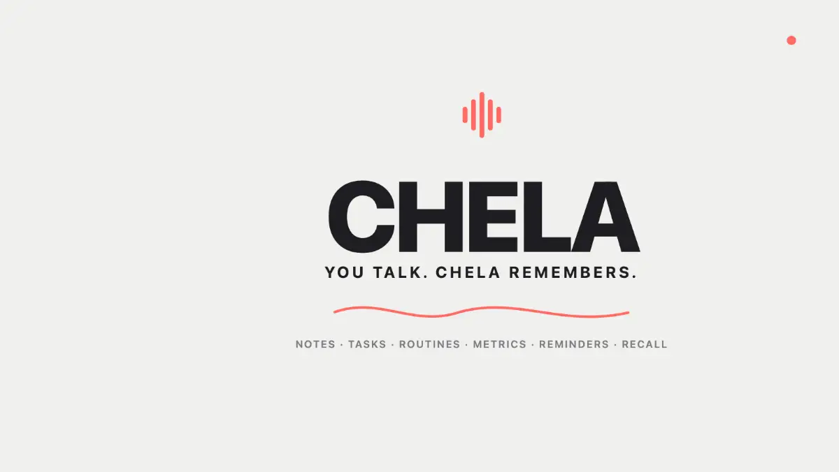 Chela: AI Voice Notes & Habits product image